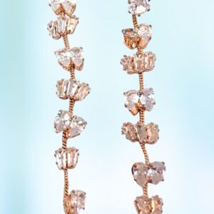 American Diamond Studded Oval & Quirky Shaped Drop Earrings For Women & Girls