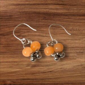 Tiny Minimal Oran Bead Earringsge
