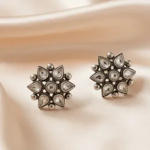 Kundan Oxidixed Stud For Women and Girls