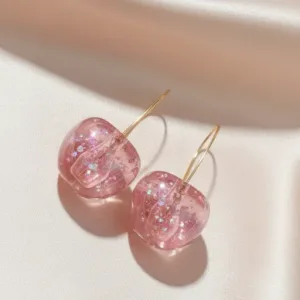 Pink Cherry Blossom Earrings For Women and Girls