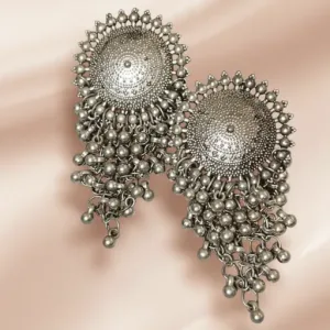 Traditional German Silver Dangler Earrings For Women and Girls
