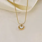 Anti Tarnish  Stainless Steel Hearts Pendant With Chain For women and Girls