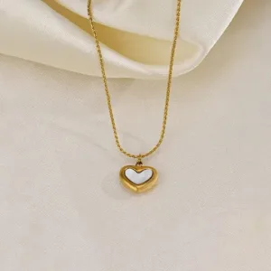 Anti Tarnish  Stainless Steel Hearts Pendant With Chain For women and Girls