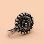 Black Metal Nose ring for Women and Girls Non piercing-nosepin
