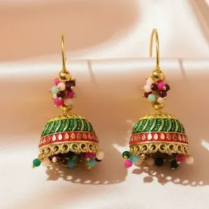 Multicolour Beaded Jhumka For Women and Girls
