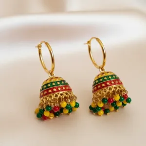 Multicoloured Jhumki Earrings For Women and Girls