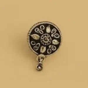 Oxidized Silver Classic Design Nose stud Non Piercing-nosepin