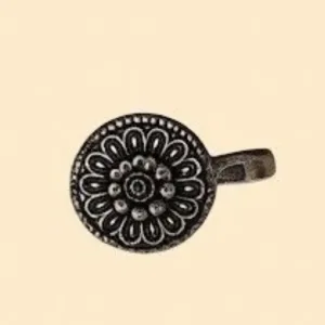 Oxidized Silver Nose Stud Non piercing-nosepin