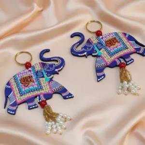 Shubh Labh Elephant Hanging For main Door, Temple & Wall Decor