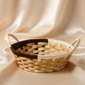 HandWoven Decorative Storage Basket With Handles Multipurpose Organizer For Home and Kitchen