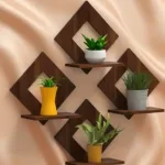 Wooden Wall Hanging For Home Decor (Set of 4)