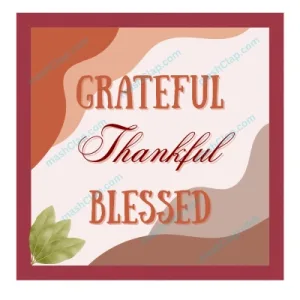 Positive Quote in English – 1 Line – HD Wall Print – Grateful, Thankful, Blessed