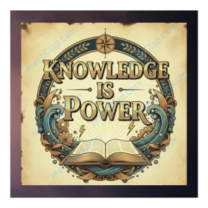 Motivational Quote in English – 1 Line – HD Wall Print – Knowledge Is Power