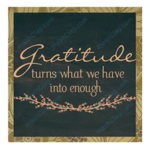 Inspirational Quote in English – 1 Line – HD Wall Print – Gratitude & Mindfulness
