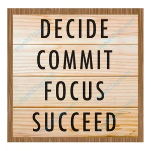 Motivational Quote Wall Art in English – 4 Words – HD Print – Success & Focus
